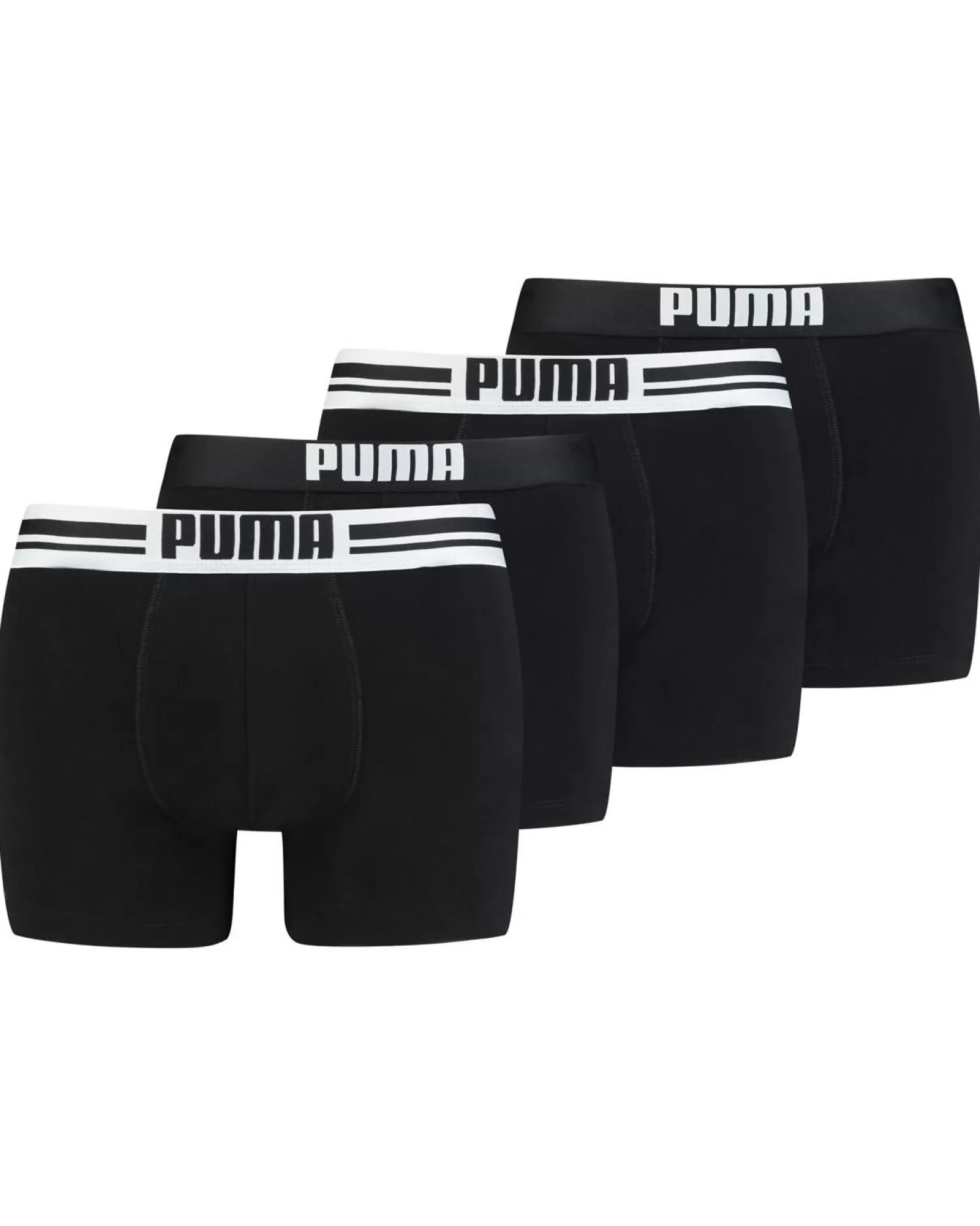 Men Puma 4 Pack Boxer Shorts - Black