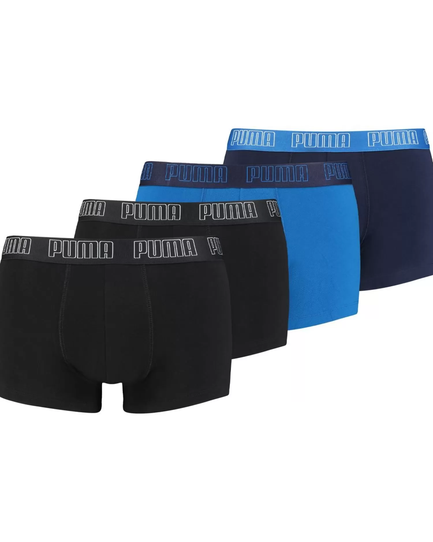 Men Puma 4 Pack Logo Waist Trunks