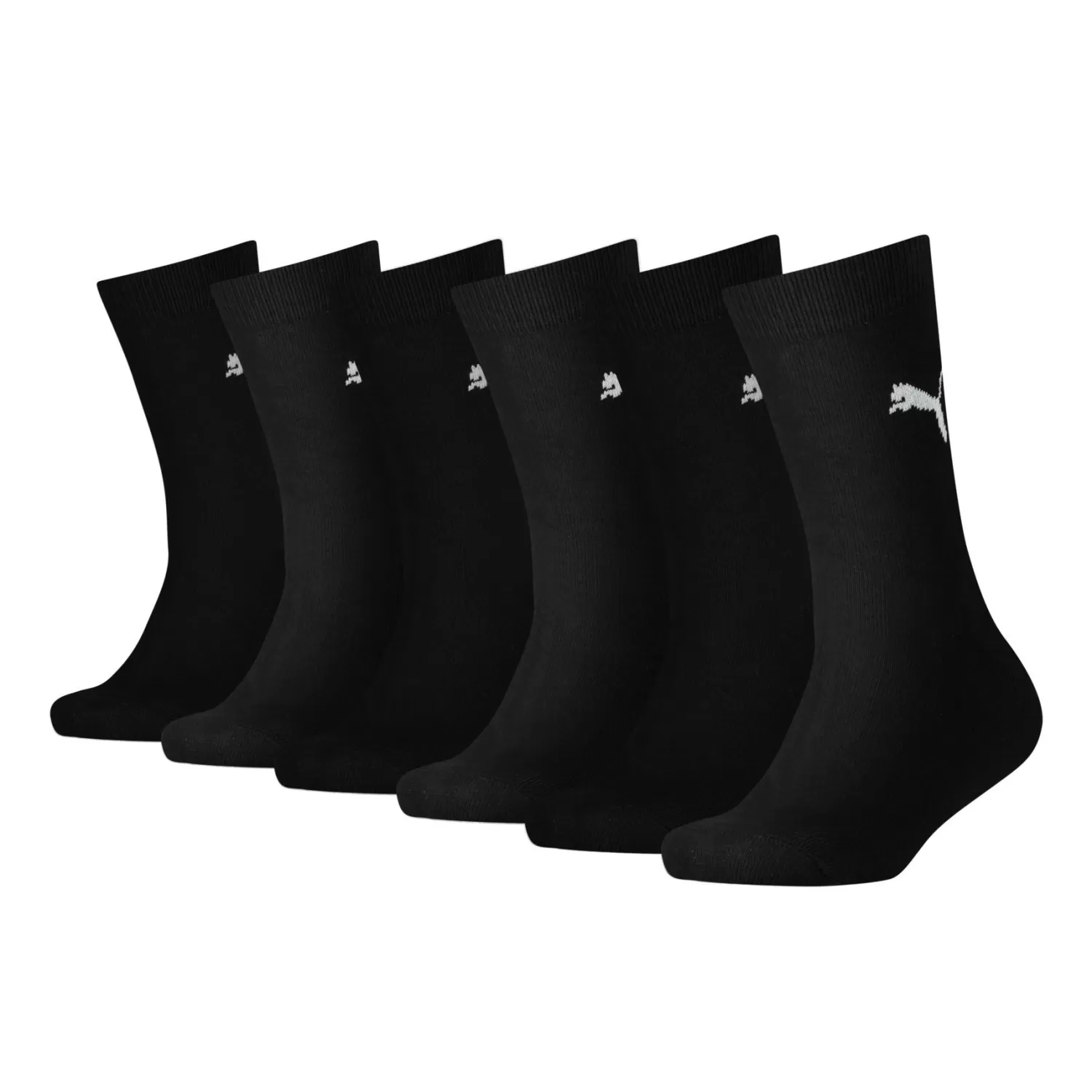 Kids Puma 6 Pack Kids Easy Rider Socks - Black