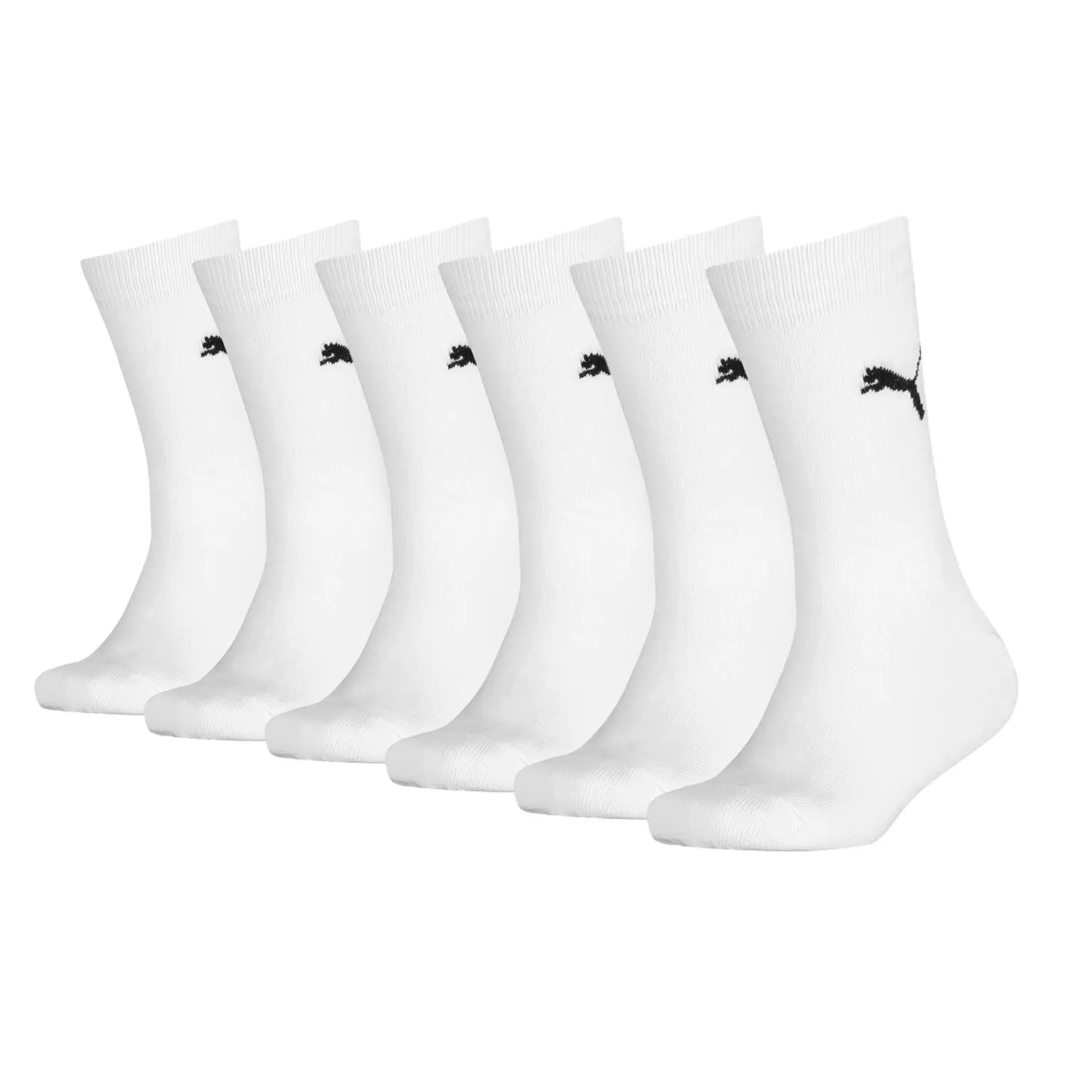 Kids Puma 6 Pack Kids Easy Rider Socks - White