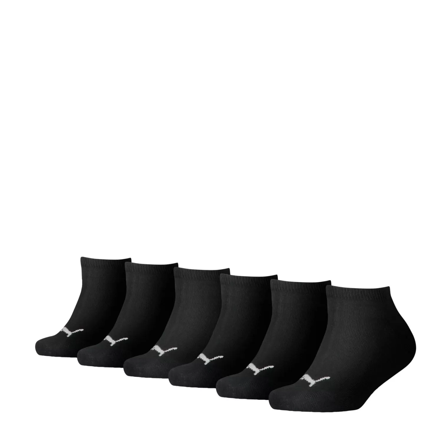 Kids Puma 6 Pack Kids Sneaker Socks - Black