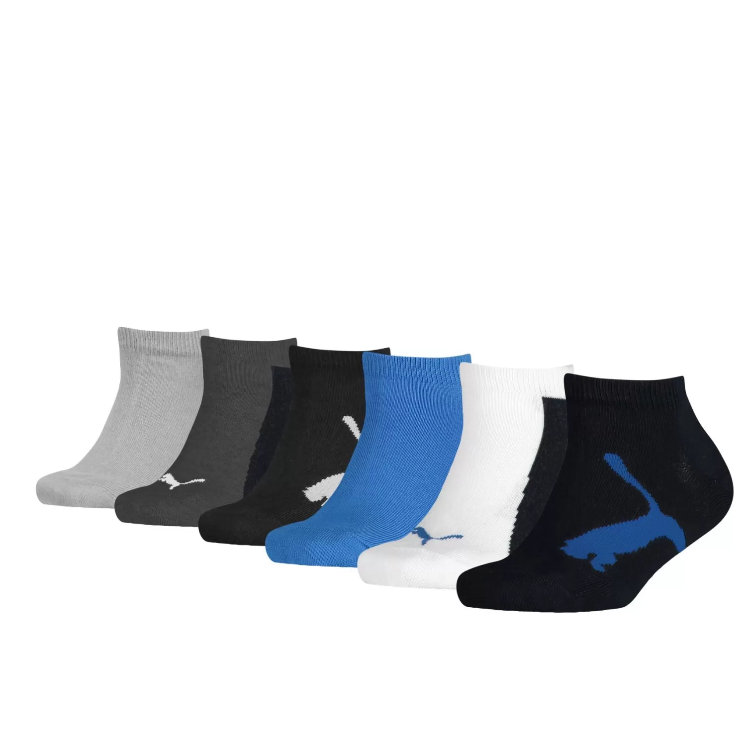 Kids Puma 6 Pack Kids Sneaker Socks - Navy/White/Strong Blue