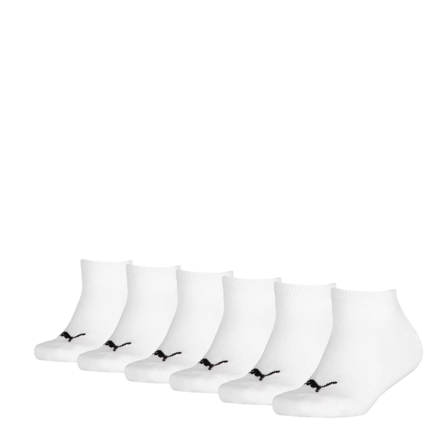 Kids Puma 6 Pack Kids Sneaker Socks - White