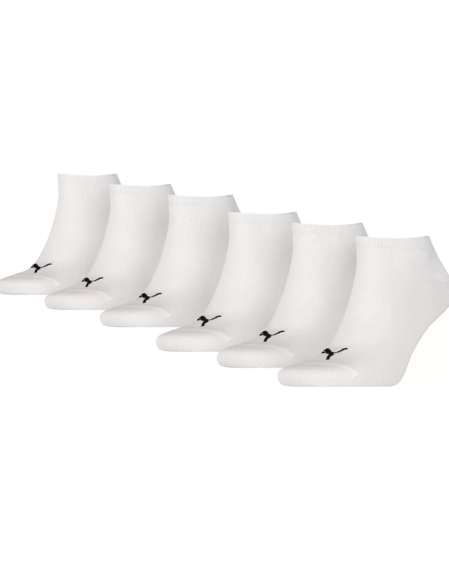 Men Puma 6 Pack Sneaker Sports Socks - White