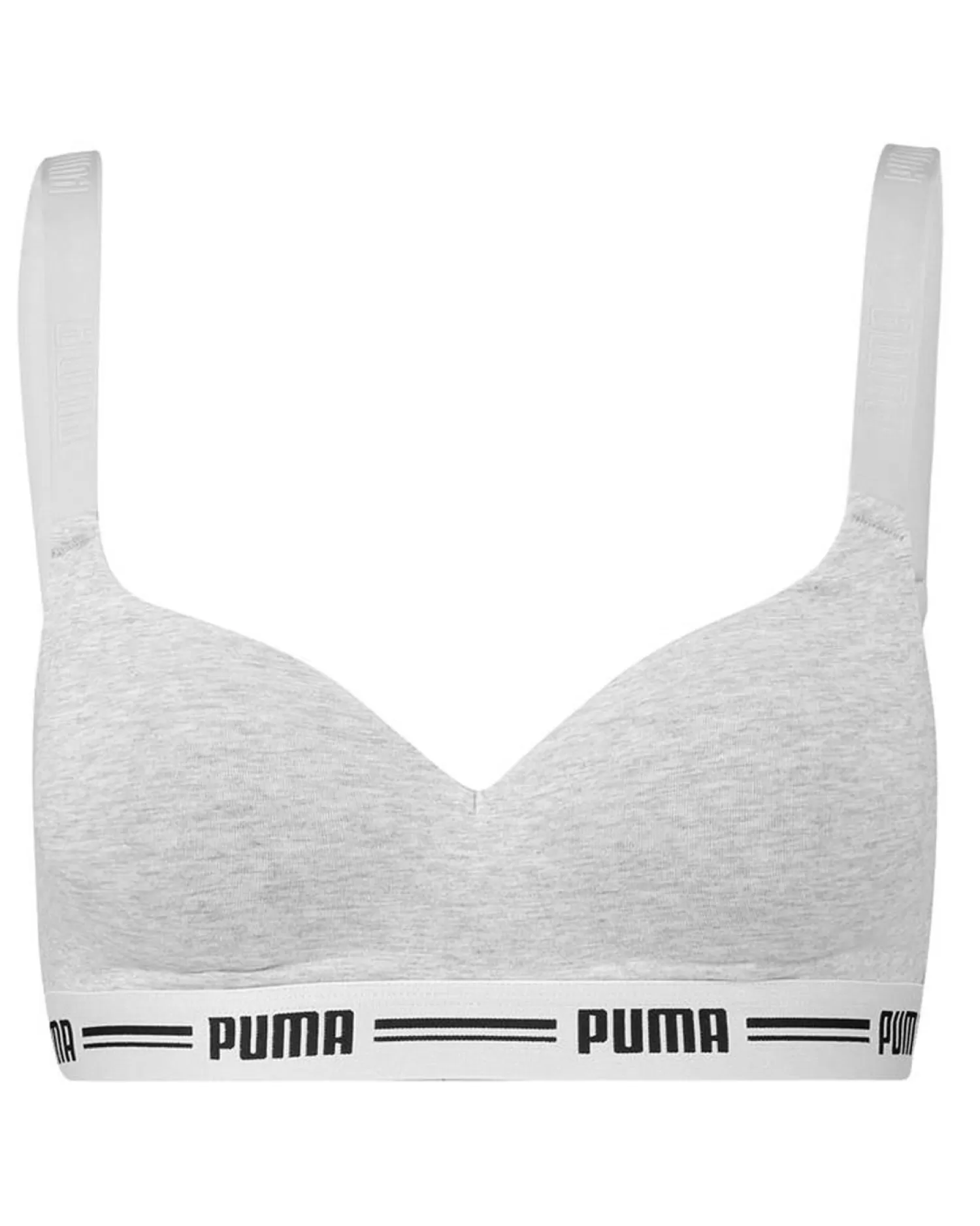 Puma Bras | Iconic Padded Sports Bra - Grey Melange