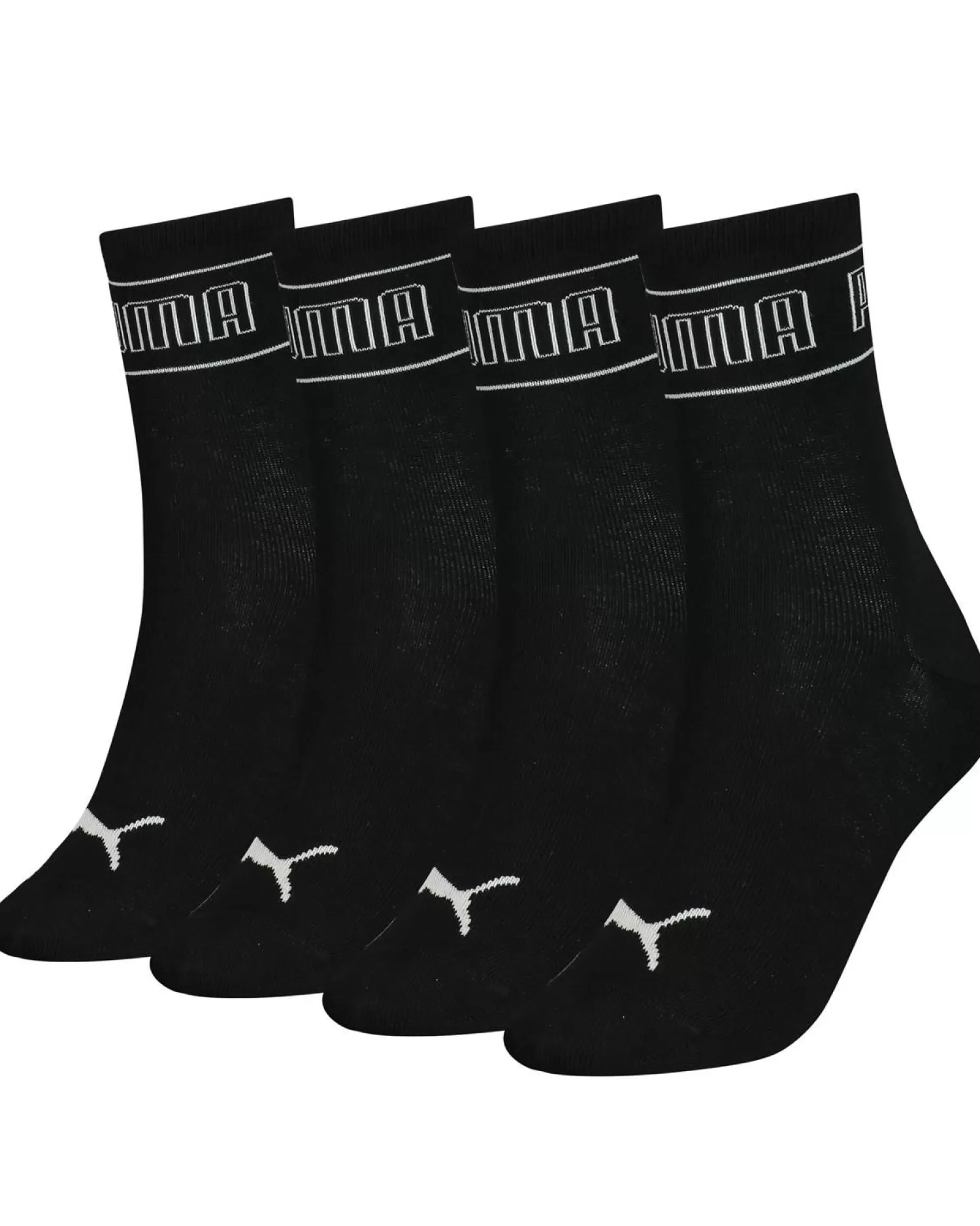 Puma Socks | Womens 4 Pack Socks - Black