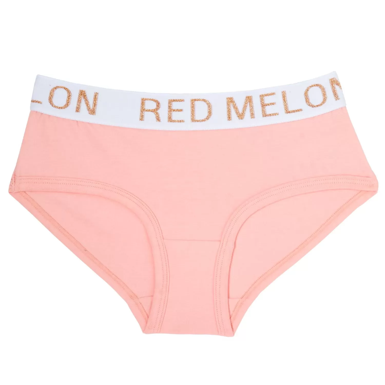 Kids Red Melon Girls Crop Top Knicker Set - Coral