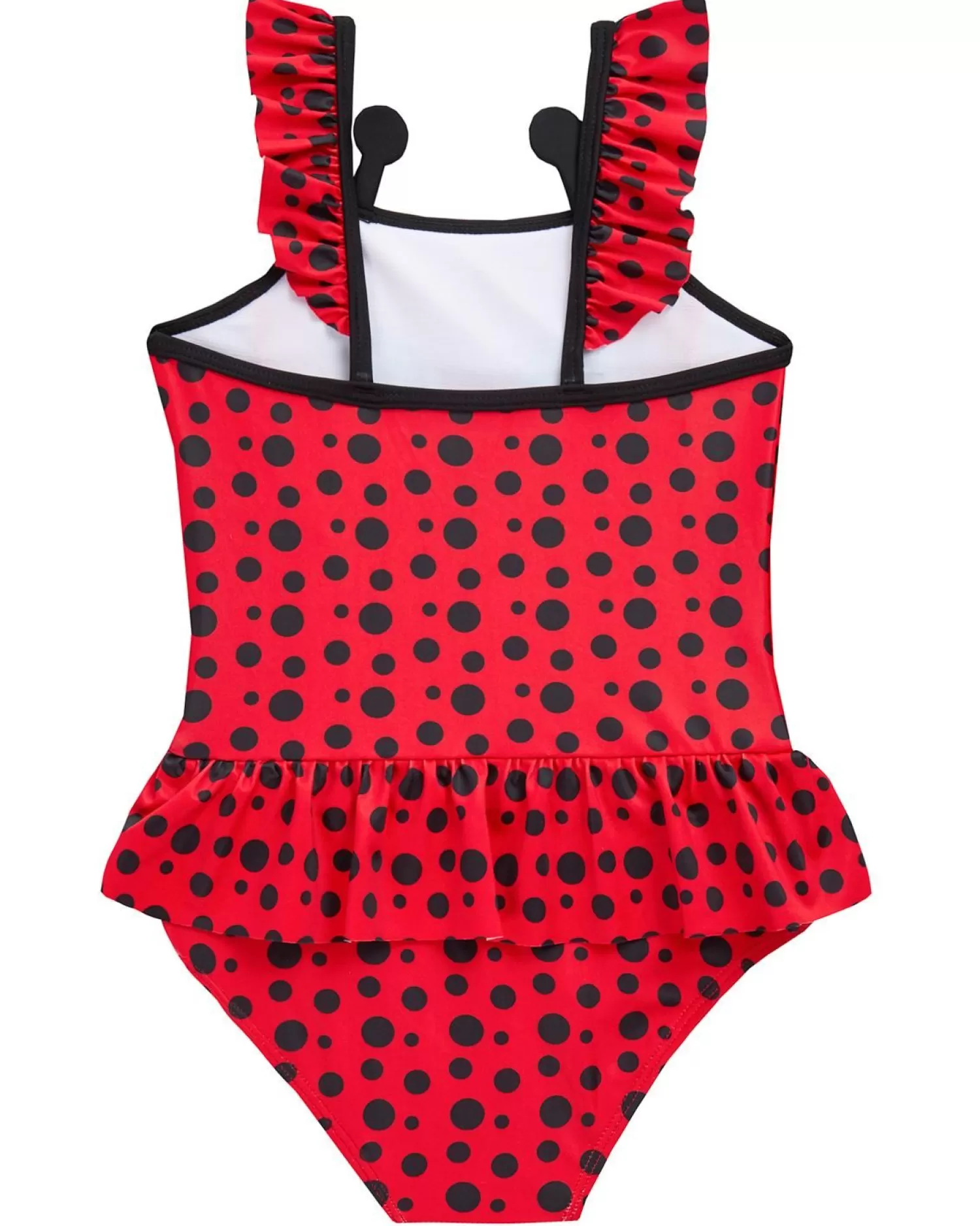 Kids Red Melon Girls Novelty Swimsuit - Red Ladybird