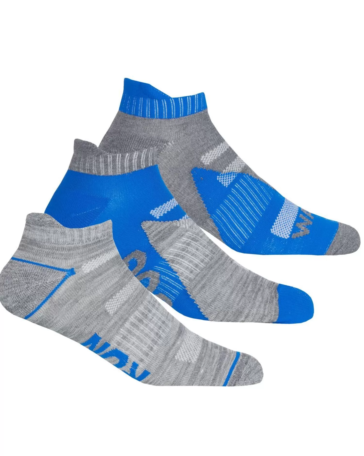 Men RedTag Mens 6 Pack Sport Trainer Socks - Red/Blue