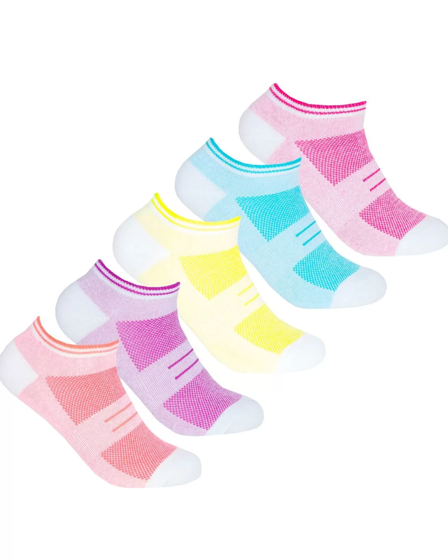 RedTag Socks | Womens 10 Pack Sport Trainer Socks - White Marl Mix