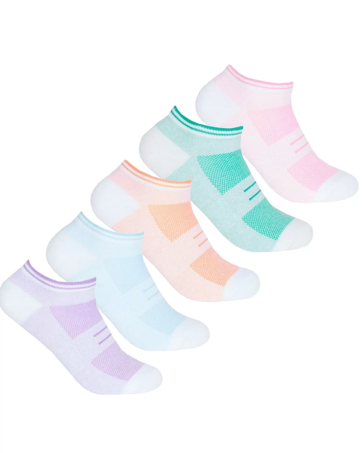 RedTag Socks | Womens 10 Pack Sport Trainer Socks - White Marl Mix