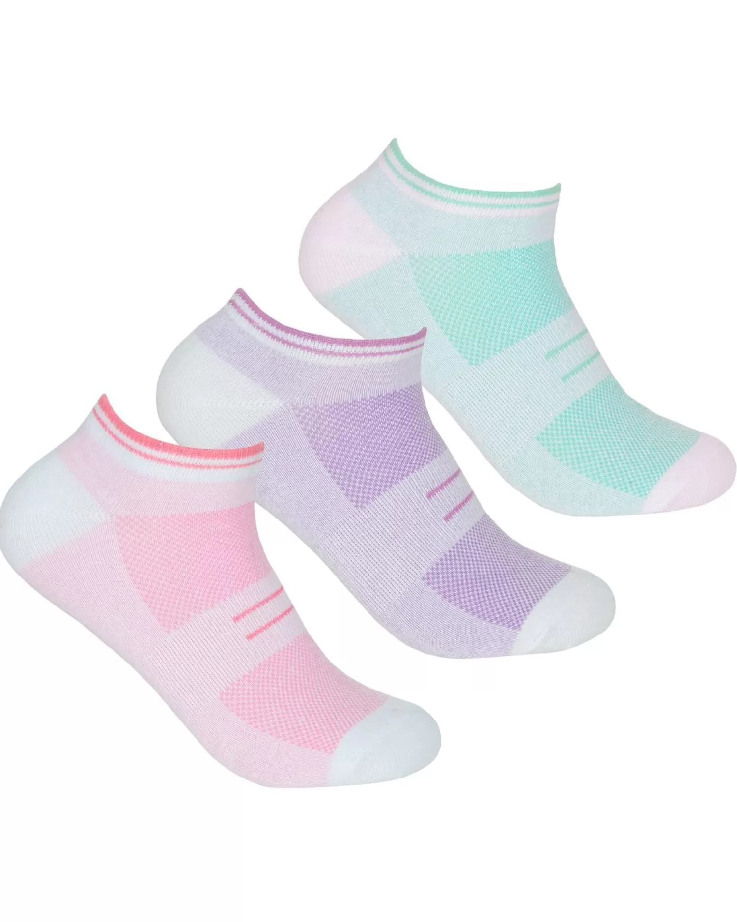 RedTag Socks | Womens 6 Pack Sport Trainer Socks - White Marl Mix