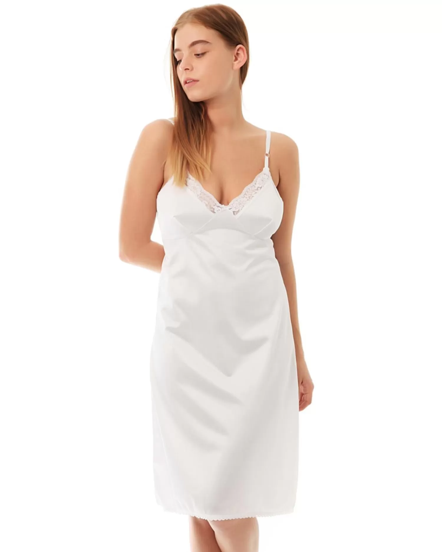 * Slips | Ribbon Strap Full Slip - White