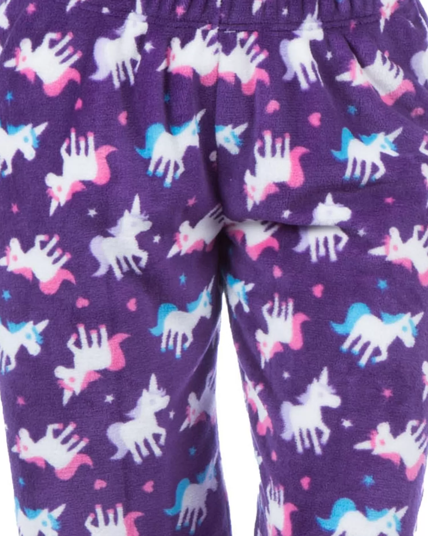 Kids Selena Girl Unicorn Lounge Pants - Purple