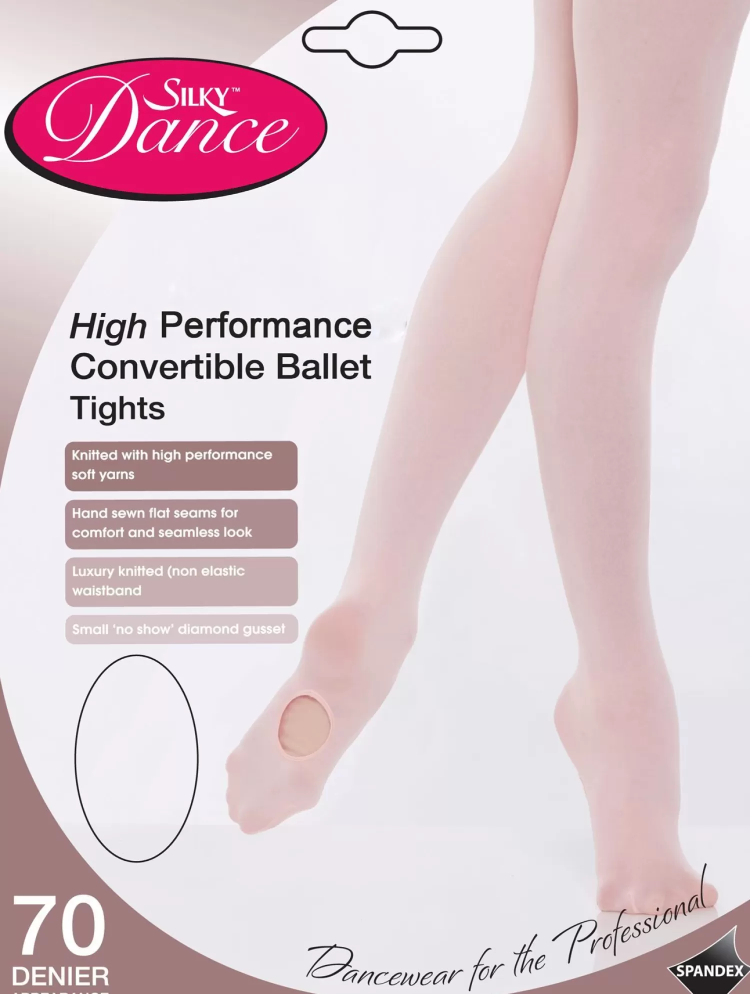 Silky Tights | Dance Womens High Performance Convertible Tights - Theatrical Pink