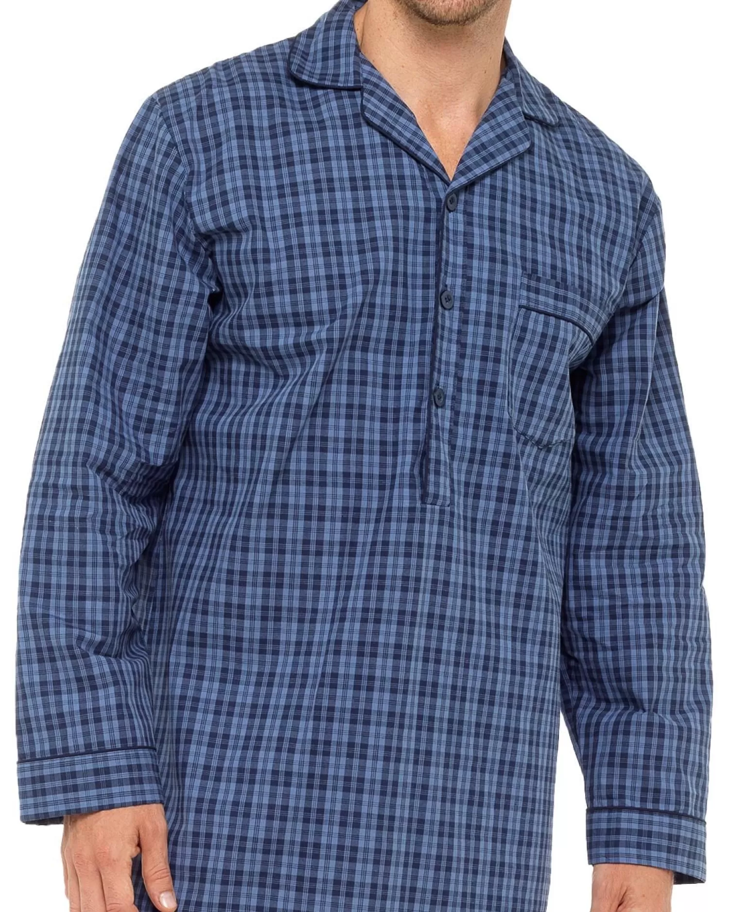 Men Sleepy Joes Long Sleeve Nightshirt - Navy