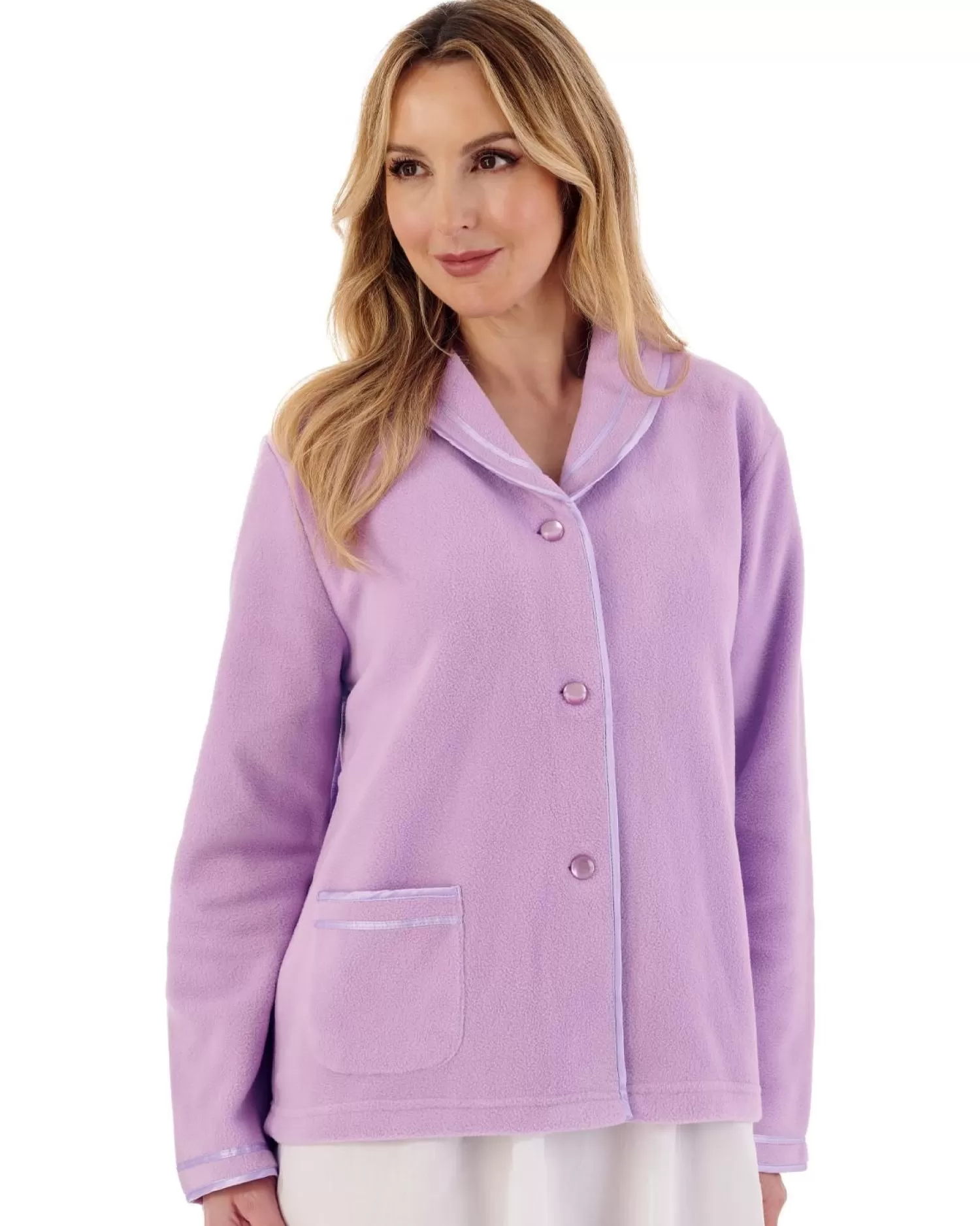 Slenderella Dressing Gowns | 25" Polar Fleece Bed Jacket - Lilac