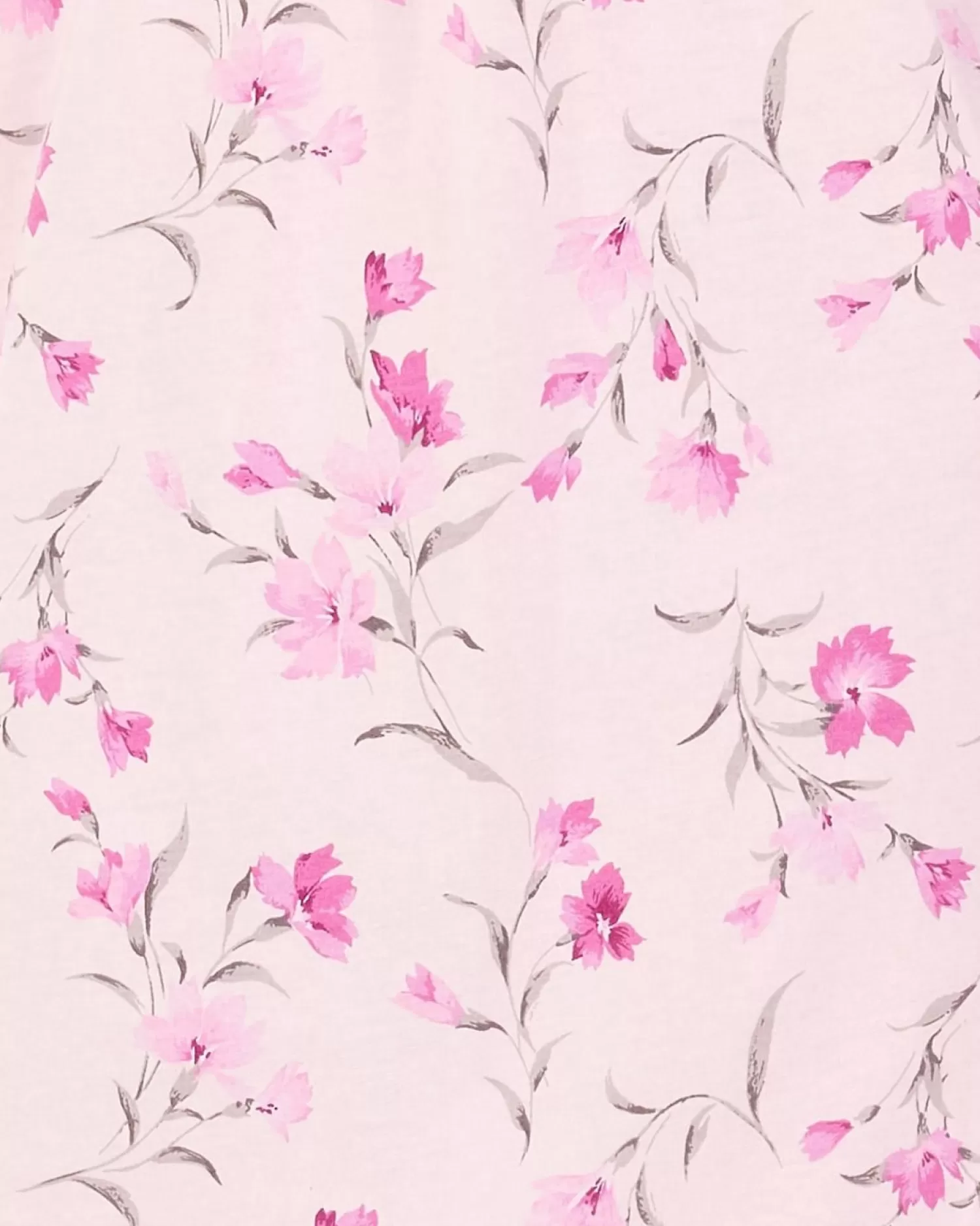 Slenderella Nighties | 42" Picot Trim Short Sleeve Jersey Nightdress - Pink