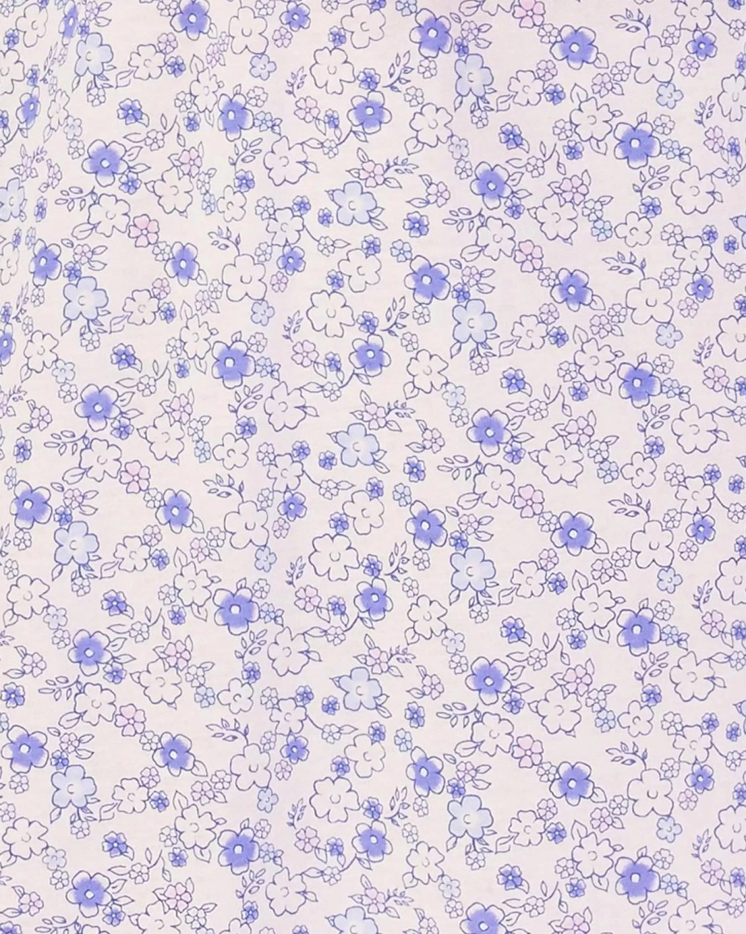 Slenderella Nighties | 42" Short Sleeve Ditsy Floral Jersey Nightie - Blue