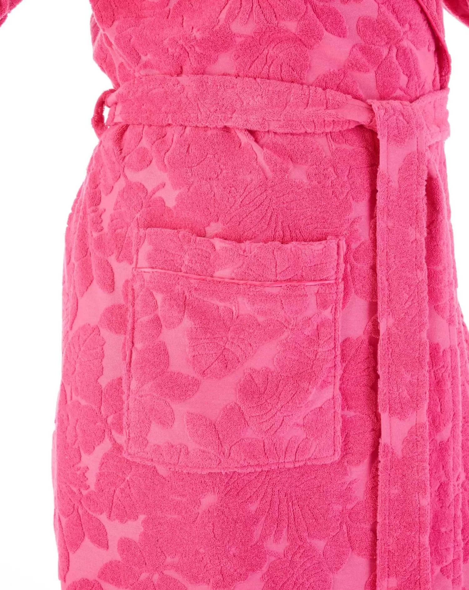 Slenderella Dressing Gowns | 46" Floral Embossed Dressing Gown - Raspberry