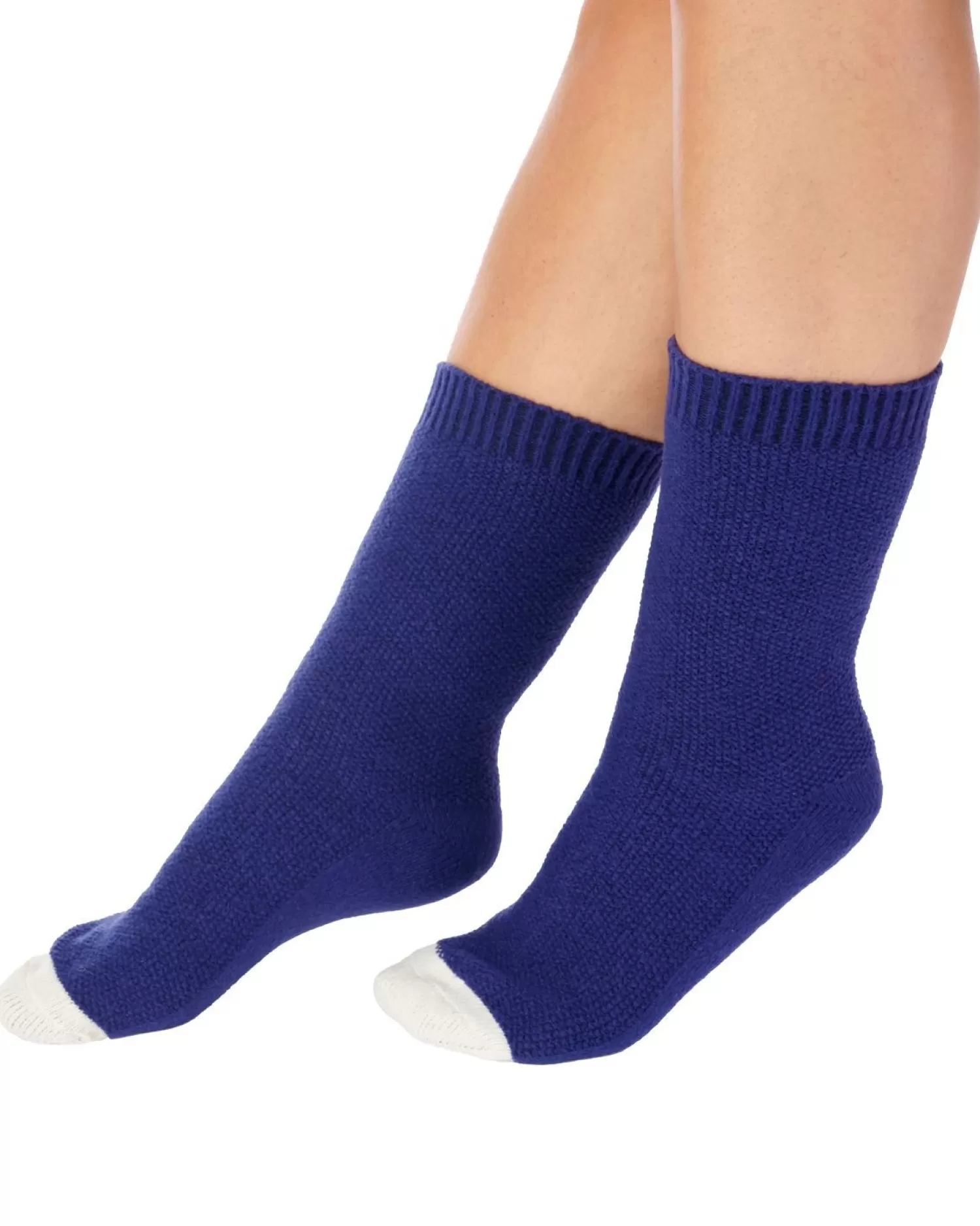 Slenderella Socks | Waffle Knit Bed Socks - Navy