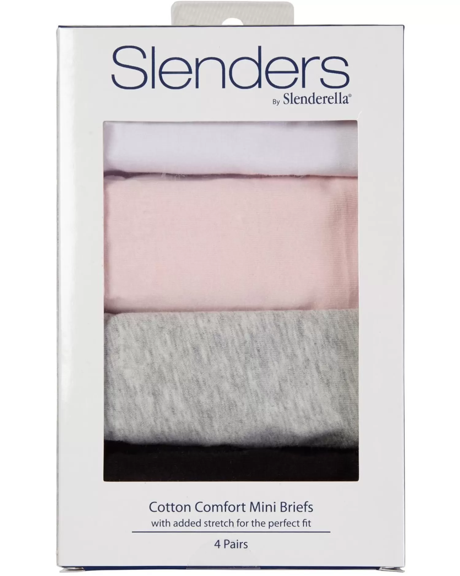 Slenderella Knickers | Slenders By 4 Pack Cotton Mini Brief - Assorted
