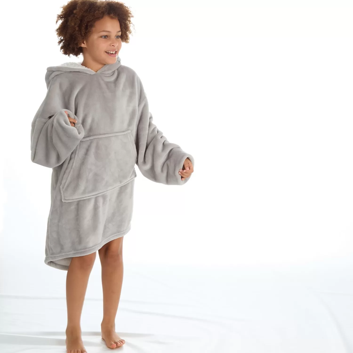 Kids Slumber Party Kids Oversized Hoodie - Grey