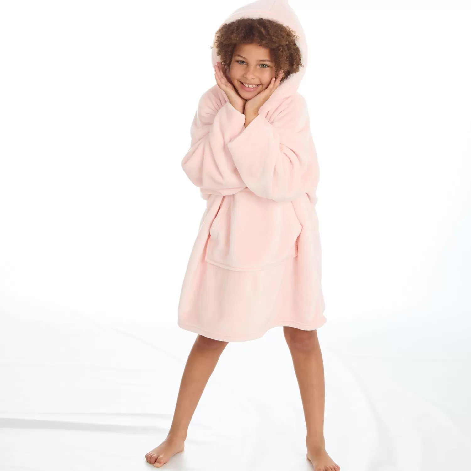 Kids Slumber Party Kids Oversized Hoodie - Pale Pink