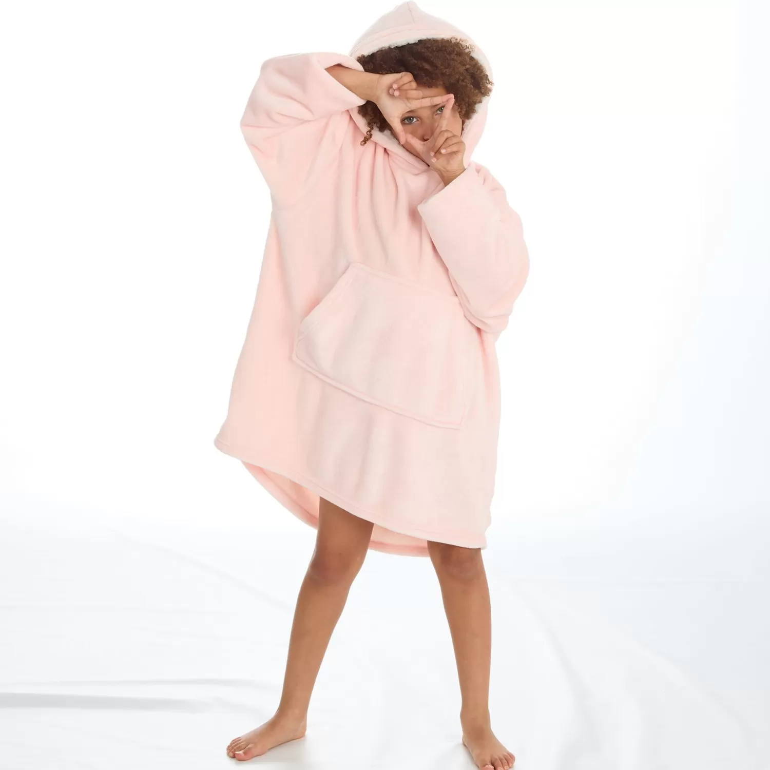 Kids Slumber Party Kids Oversized Hoodie - Pale Pink