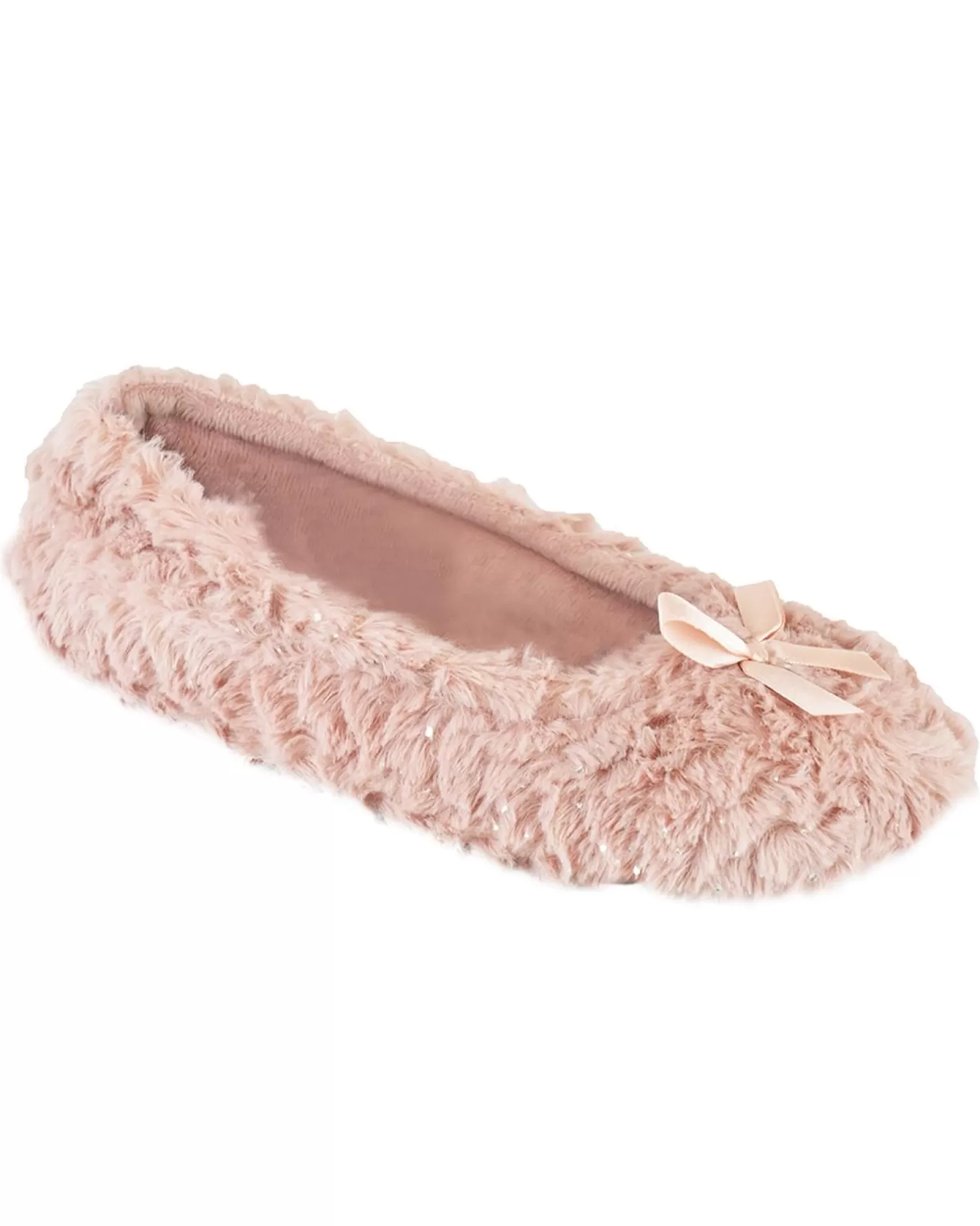 SlumberzzZ Slippers | Chevron Glitter Ballet Slippers - Pink