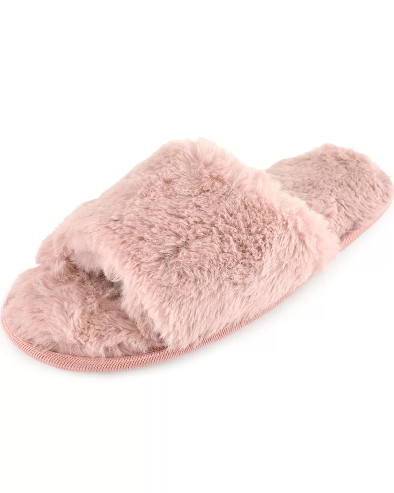 SlumberzzZ Slippers | Fluffy Open Toe Slippers - Pink