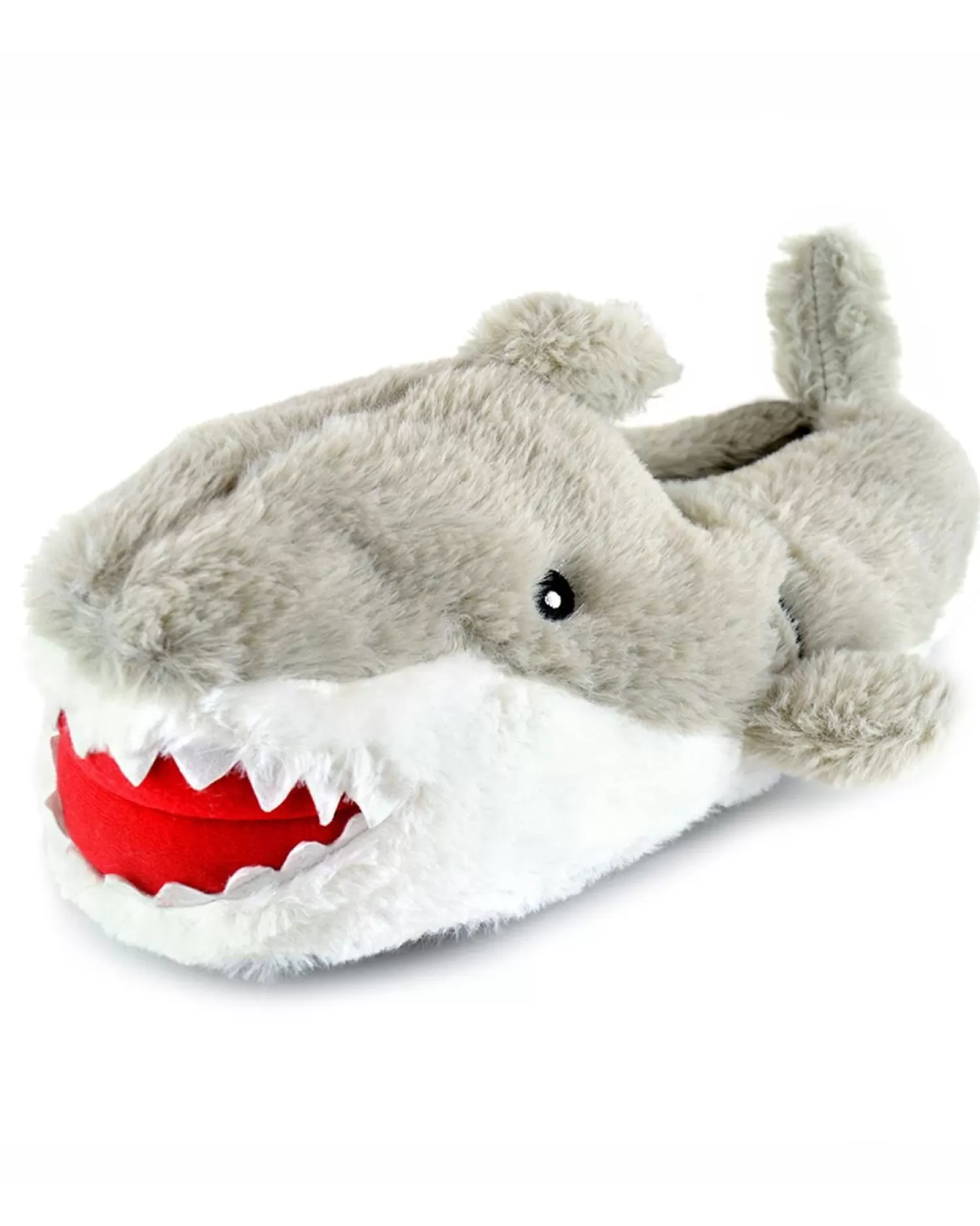 Kids SlumberzzZ Grey Shark Slippers