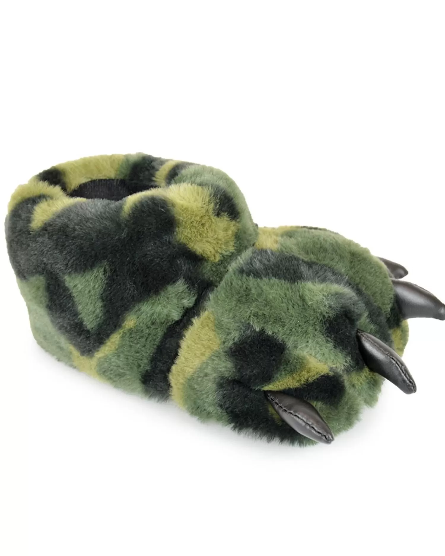 Kids SlumberzzZ Kids Green Camo Claw Slippers