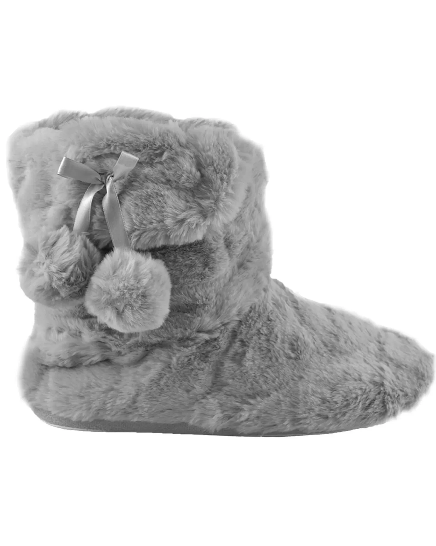 SlumberzzZ Slippers | Plush Bootie Slippers - Grey