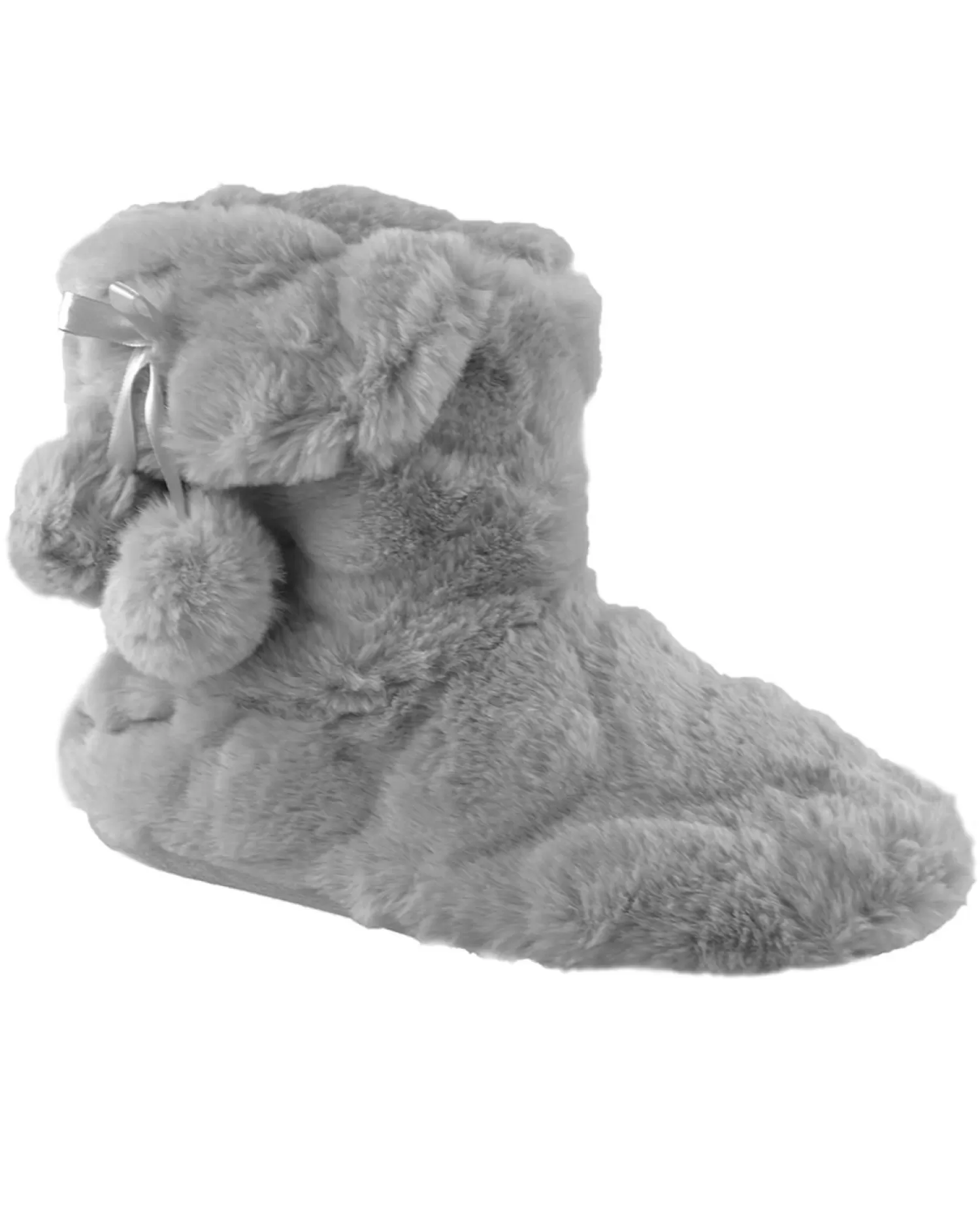 SlumberzzZ Slippers | Plush Bootie Slippers - Grey