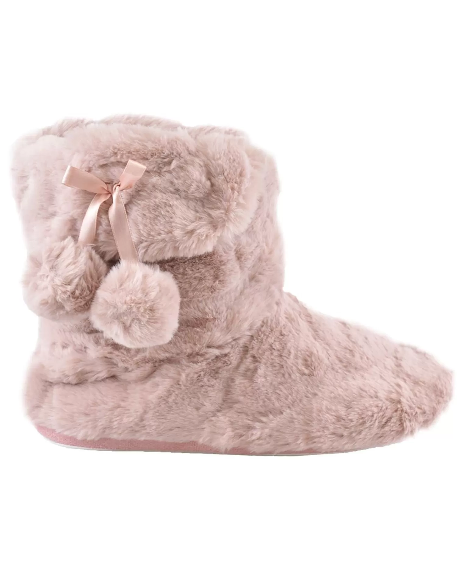 SlumberzzZ Slippers | Plush Bootie Slippers - Pink