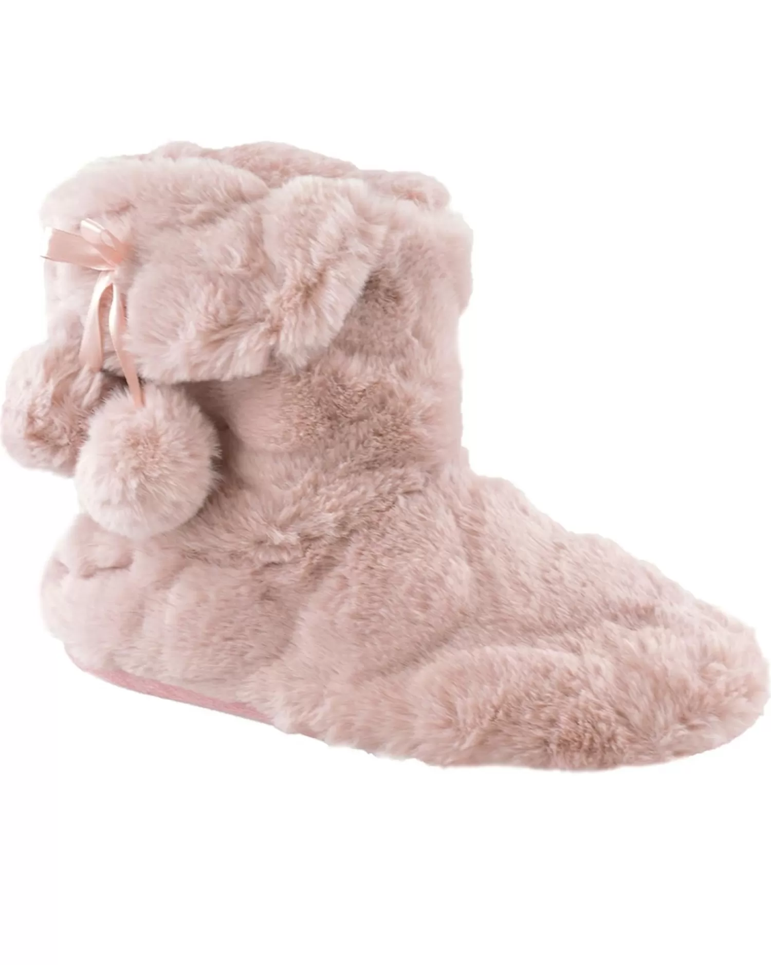 SlumberzzZ Slippers | Plush Bootie Slippers - Pink