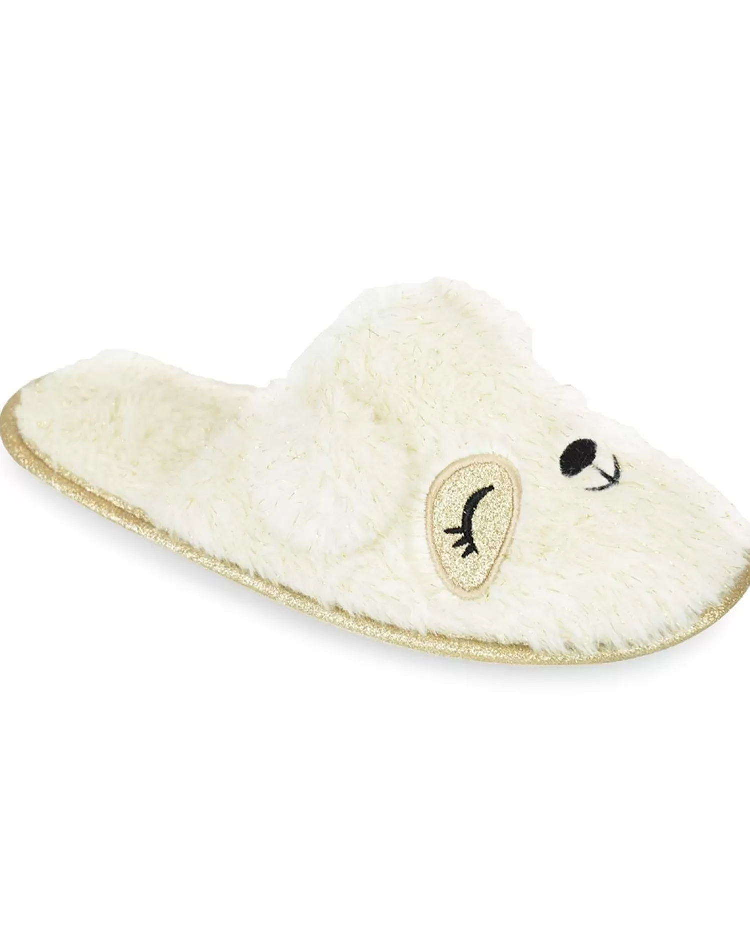 SlumberzzZ Slippers | Sparkly Bear Slippers - Cream