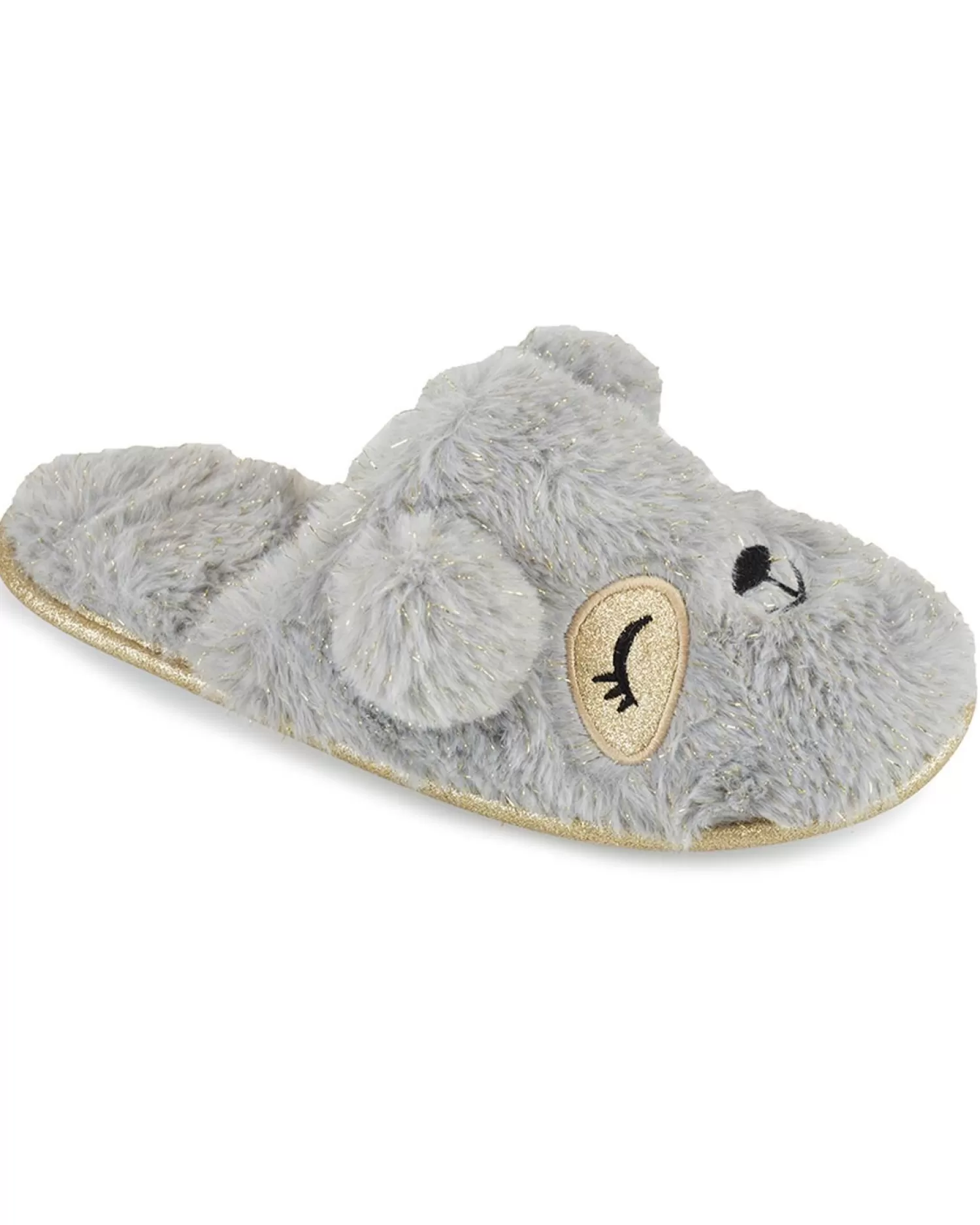 SlumberzzZ Slippers | Sparkly Bear Slippers - Grey