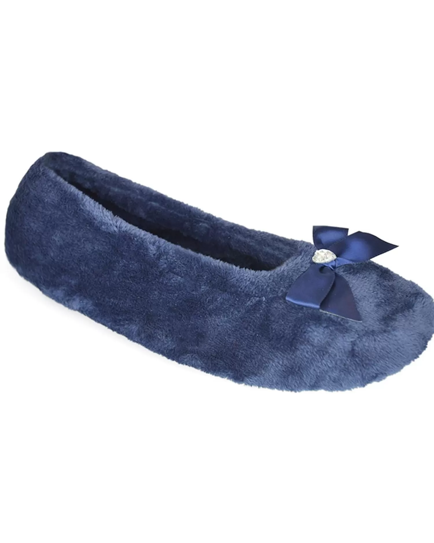 SlumberzzZ Slippers | Velour Ballet Slippers - Navy