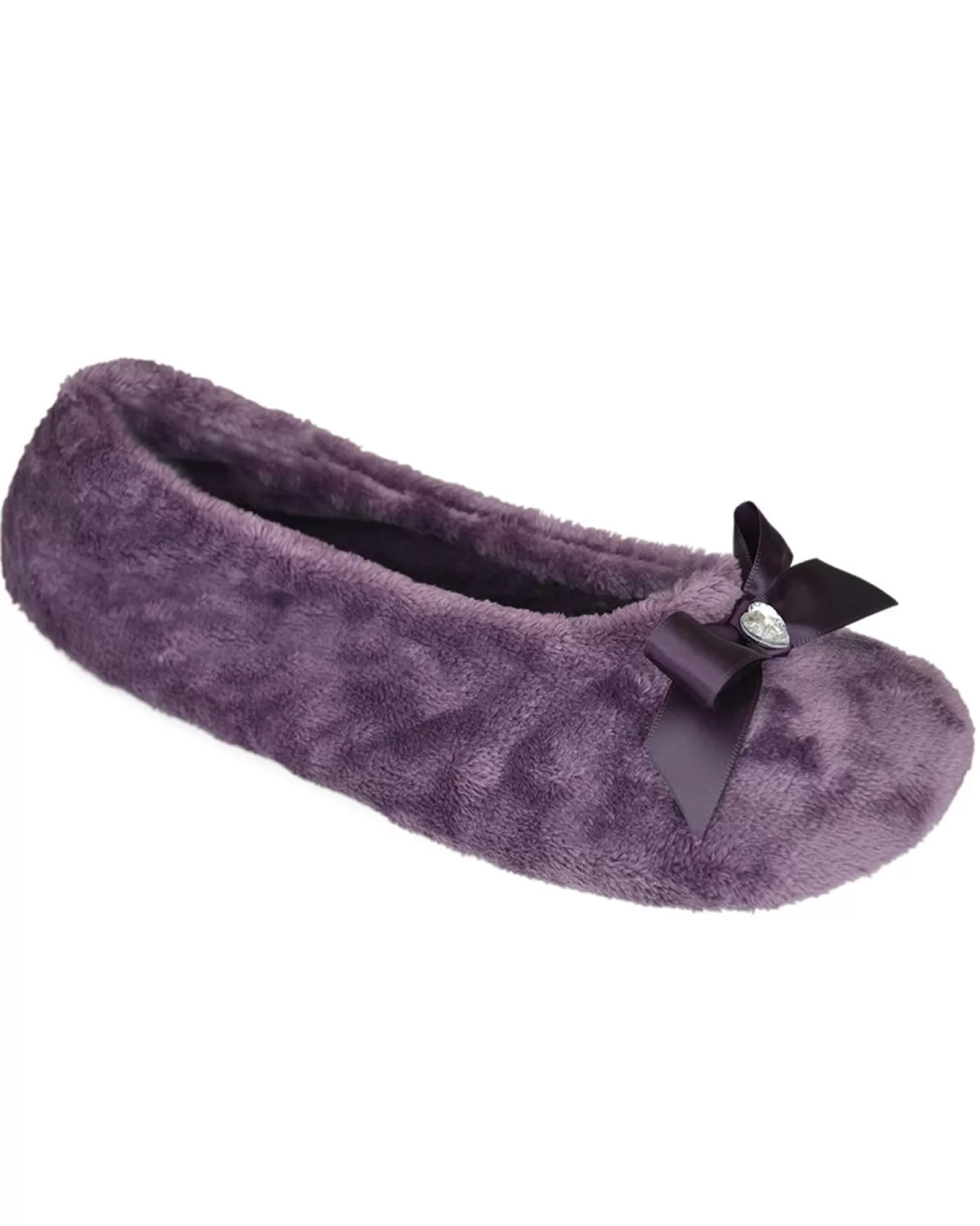 SlumberzzZ Slippers | Velour Ballet Slippers - Plum