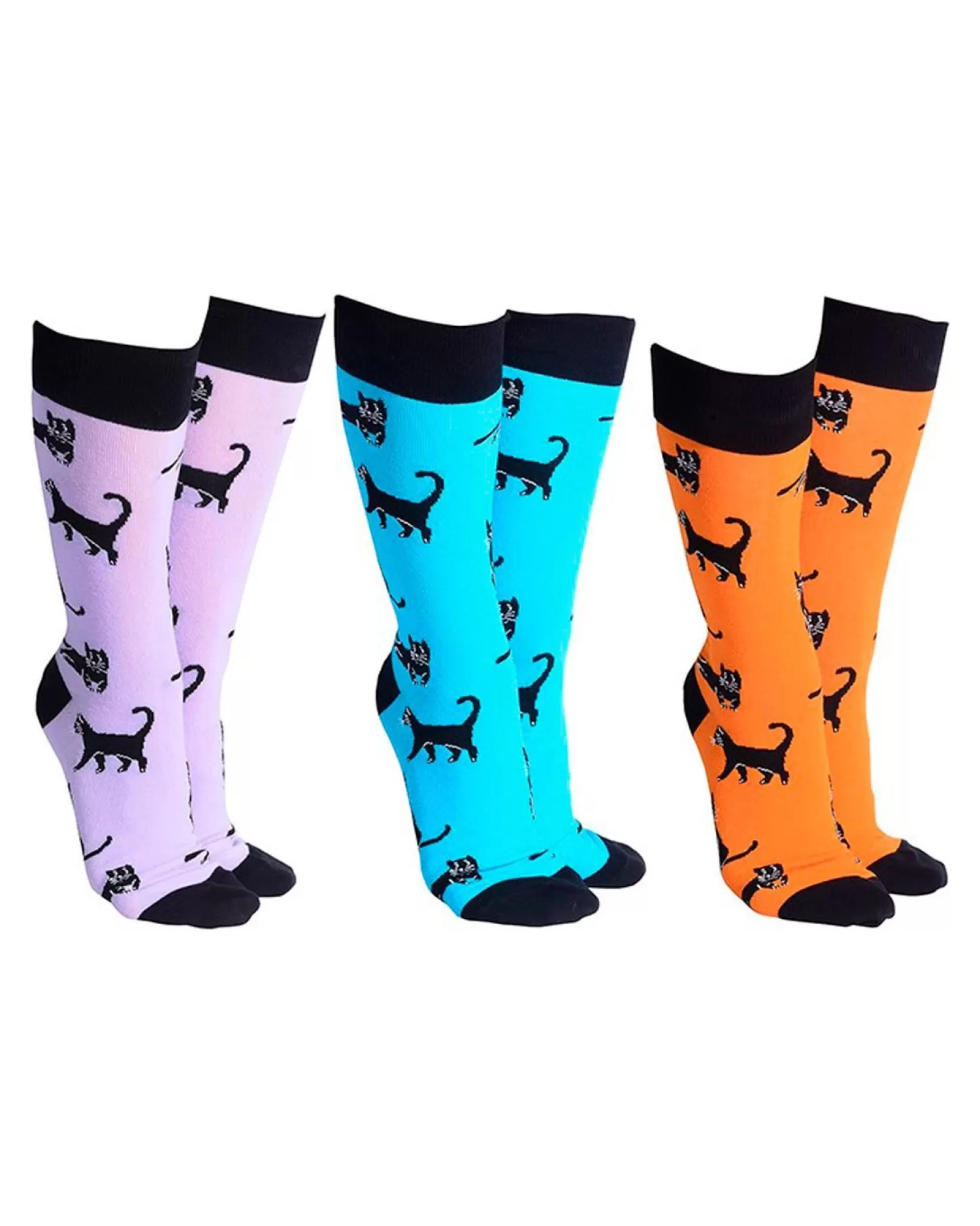 Men Sock Society 3 Pack Black Cat Socks