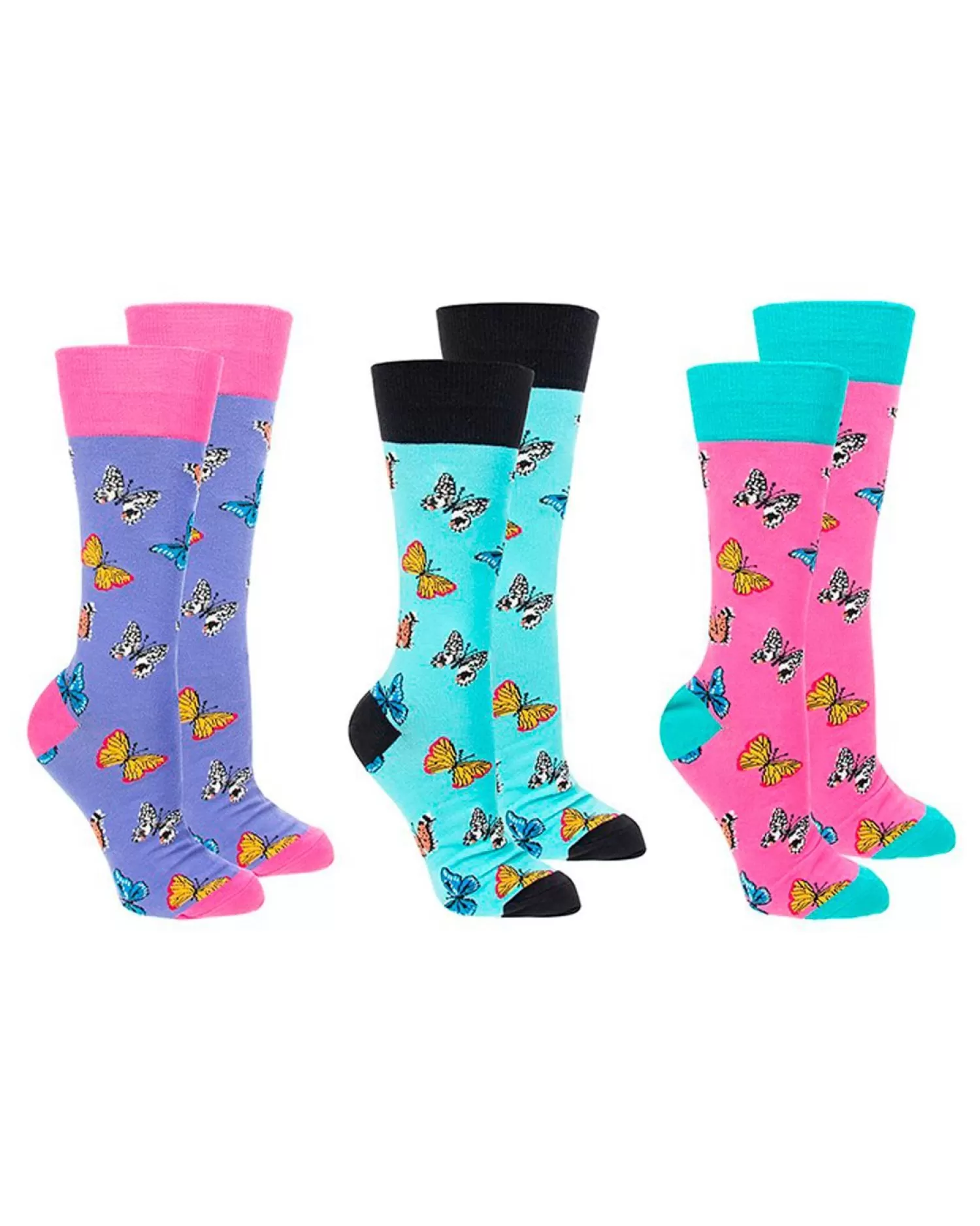 Men Sock Society 3 Pack Butterfly Socks