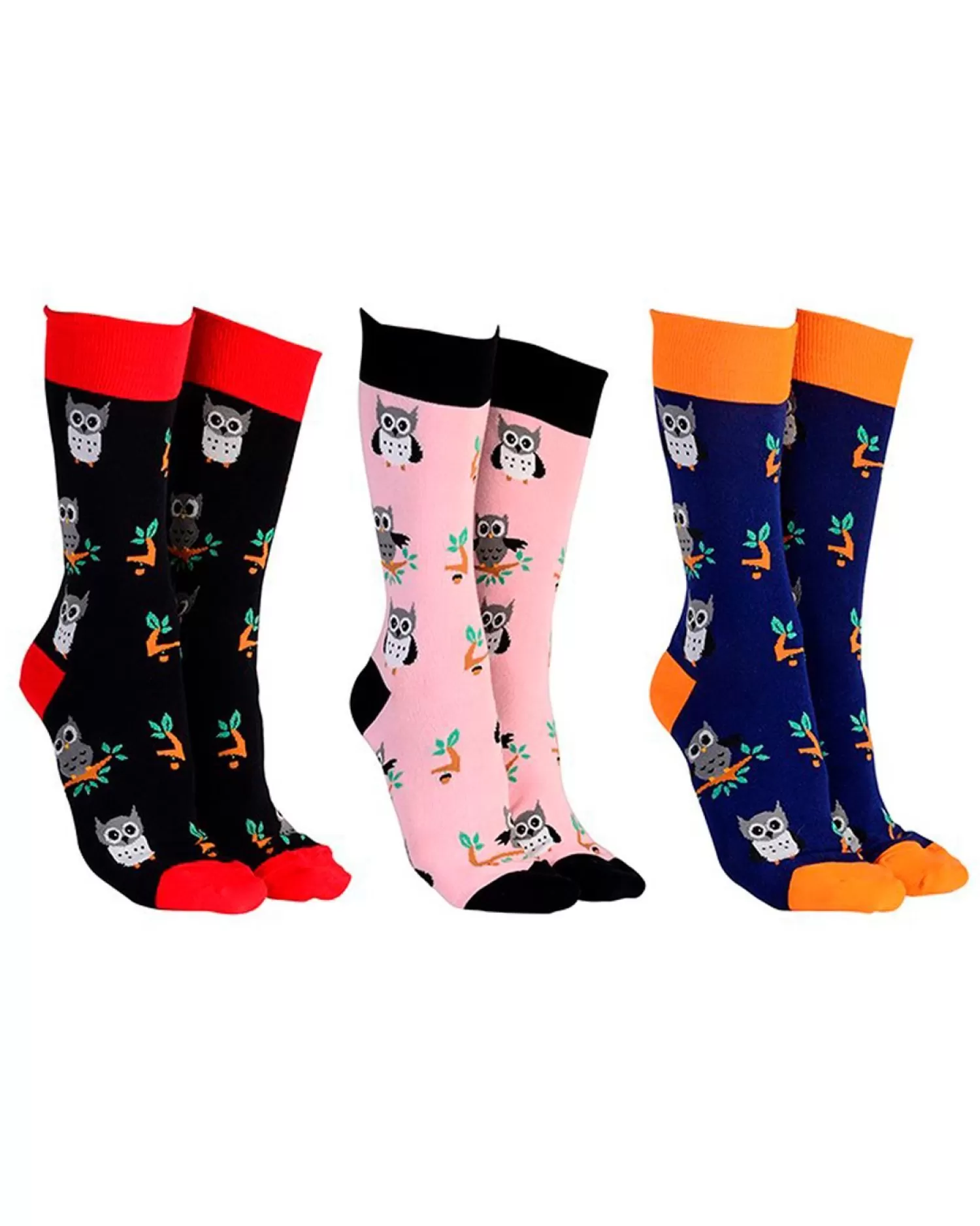 Men Sock Society 3 Pack Owl Socks