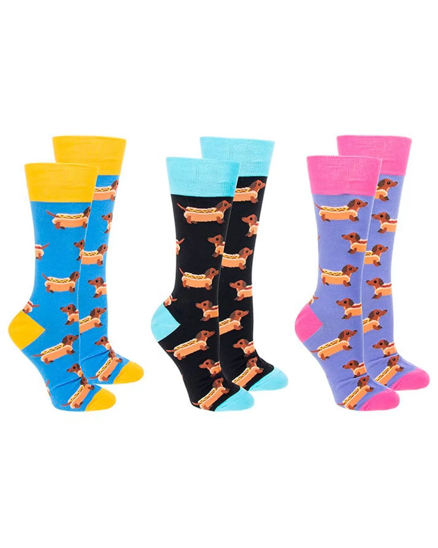 Men Sock Society 3 Pack Sausage Dog Socks