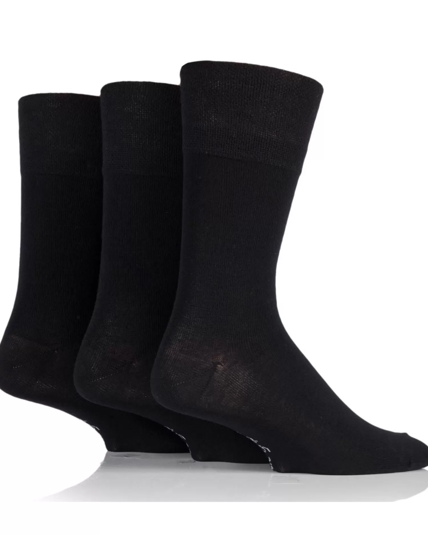 Men SockShop 6 Pairs Mens Gentle Grip Bamboo Socks - Black