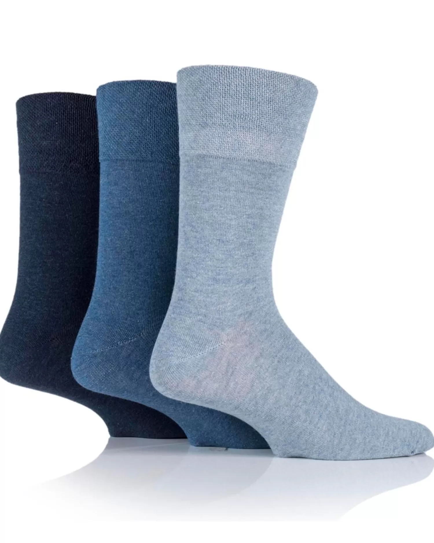 Men SockShop 6 Pairs Mens Gentle Grip Diabetic Socks - Blue