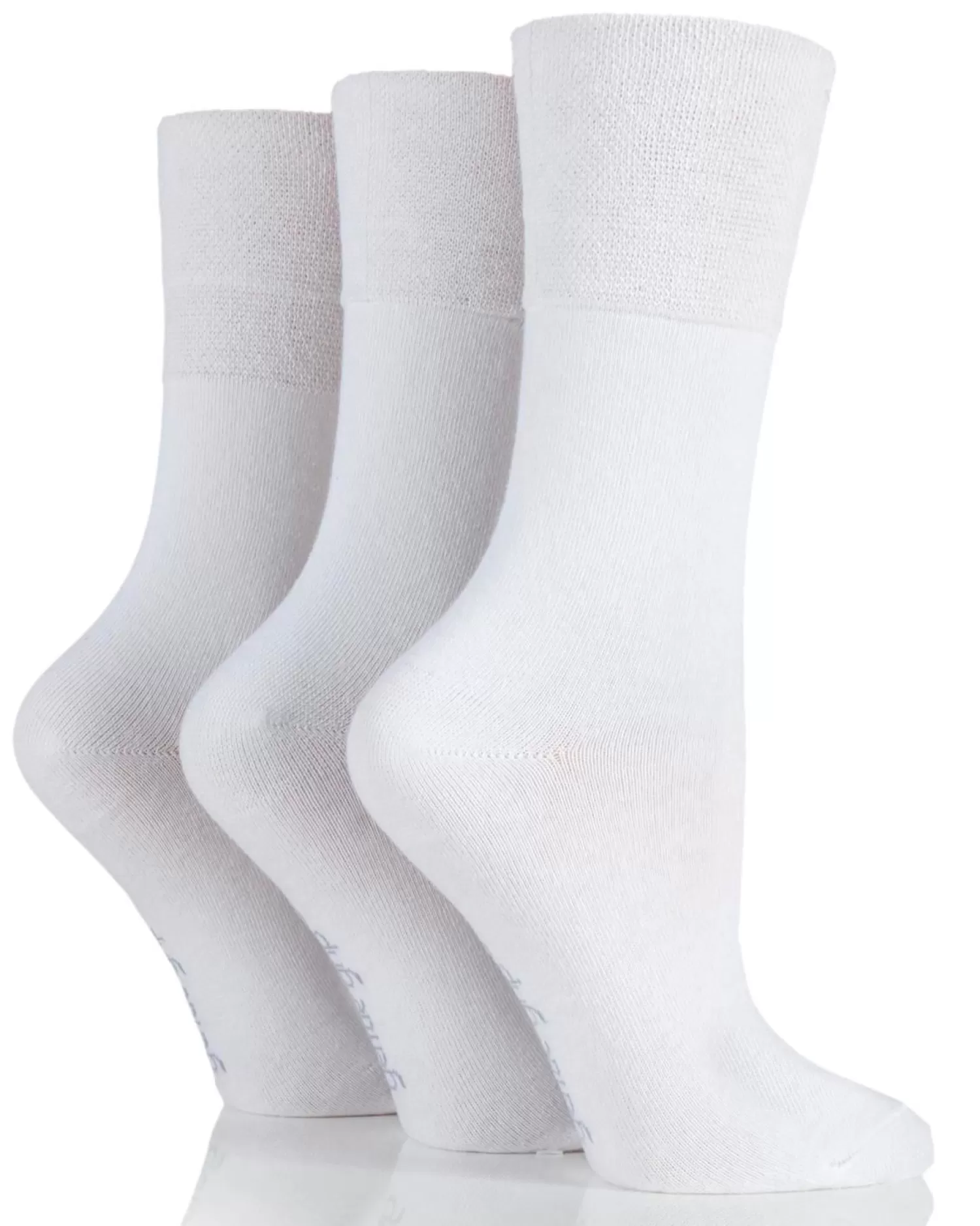 SockShop Socks | 6 Pairs Womens Gentle Grip Diabetic Socks - White