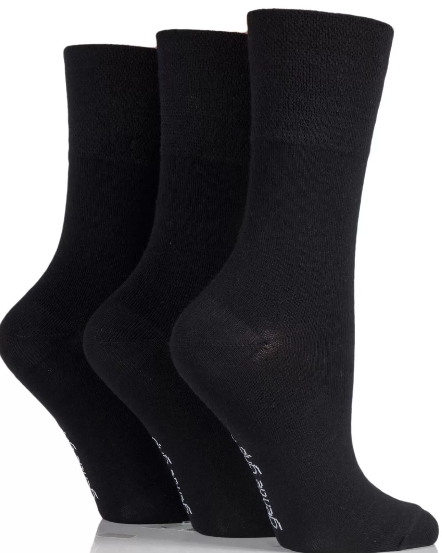 SockShop Socks | 6 Pairs Womens Gentle Grip Socks - Black