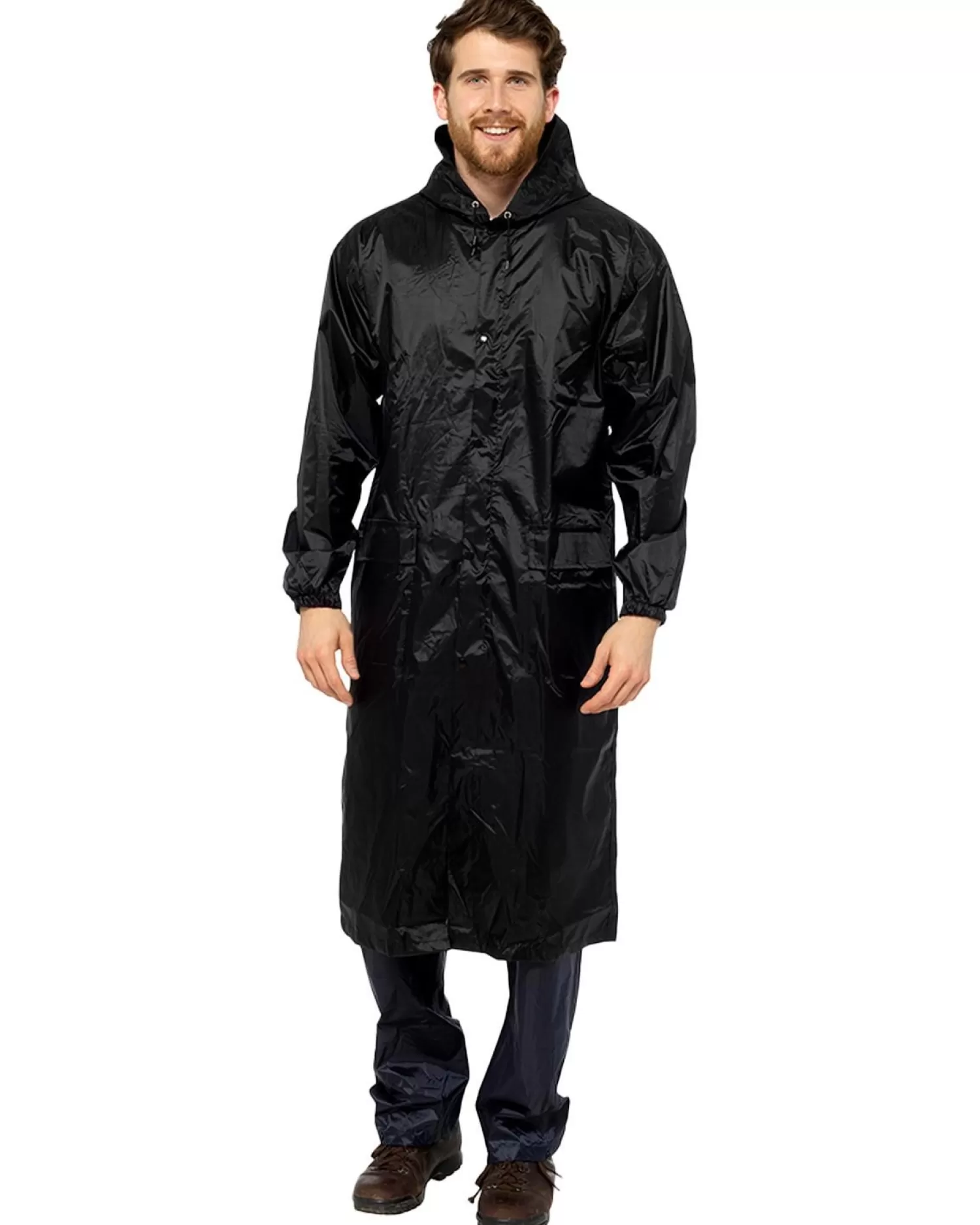 Men Storm Ridge Mens Long Waterproof Jacket - Black